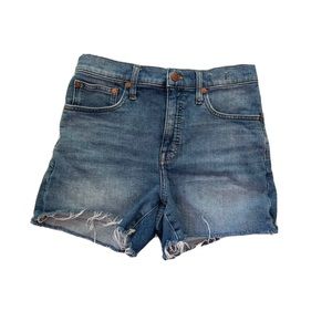 MADEWELL Women’s High-Rise Denim Shorts Sz 26 Cut Off Jeans 4” Inseam